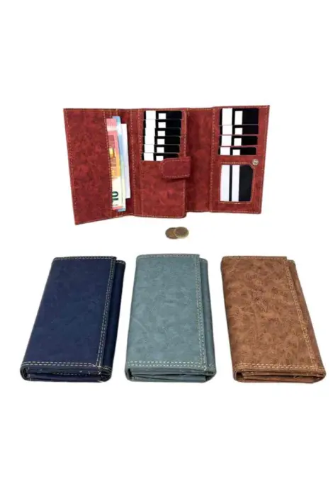 Porte monnaie Femme Nubuck Espèces Cartes Monnaies