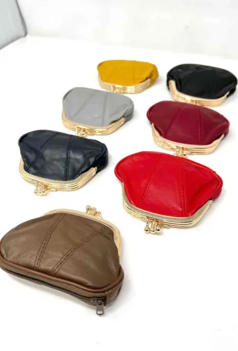 Porte-monnaie Zippé Femme En Cuir
