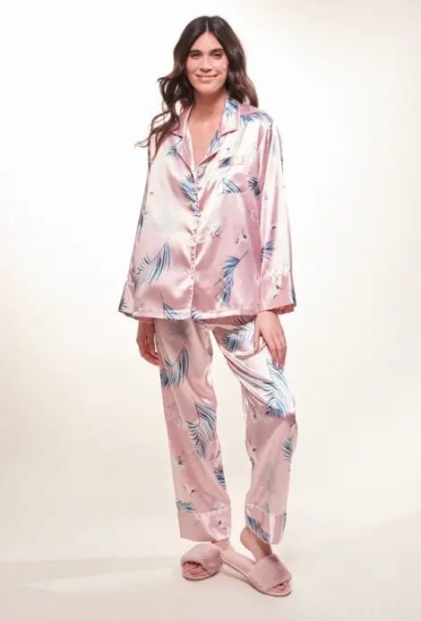 Pyjama fluide en satin