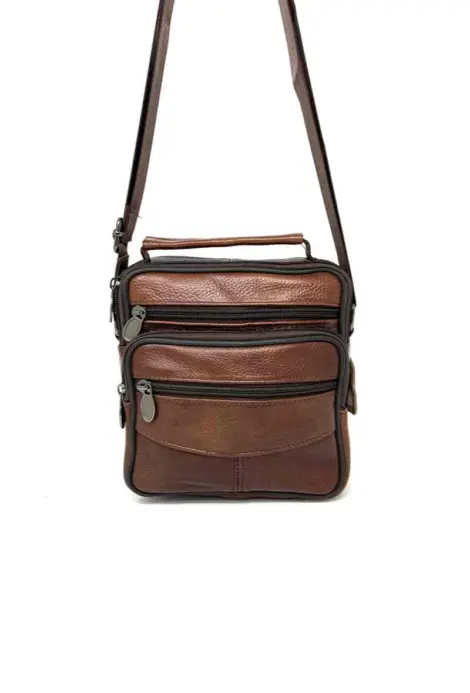 Sac Cuir Homme Multi-poches Sacs business Porté travers - CUIR VERITABLE