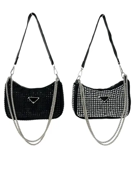 Sac Femme Bandoulière Strass Brillant