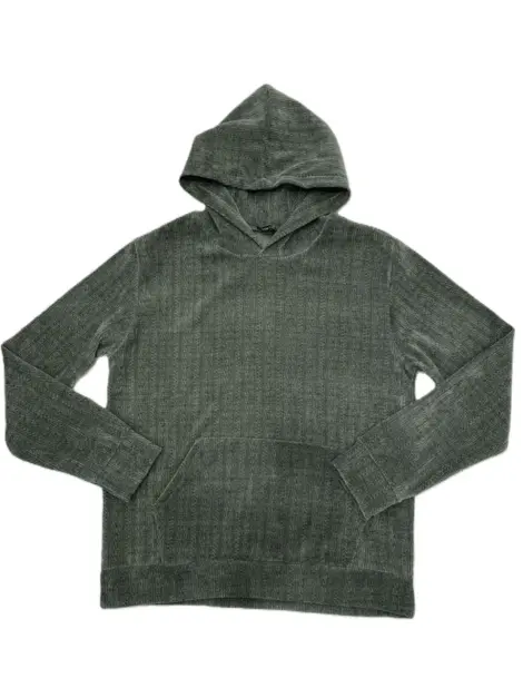 Sweat homme uni tressé à capuche