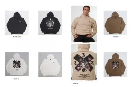 Sweat uni Homme à capuche et motif BELIEVE IN YOURSELF