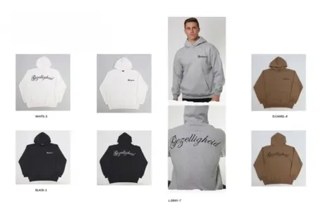 Sweat uni Homme à capuche et motif GEZELLIGHEID