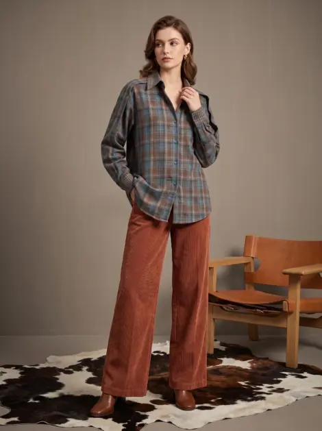 Chemise à Carreaux Oversize