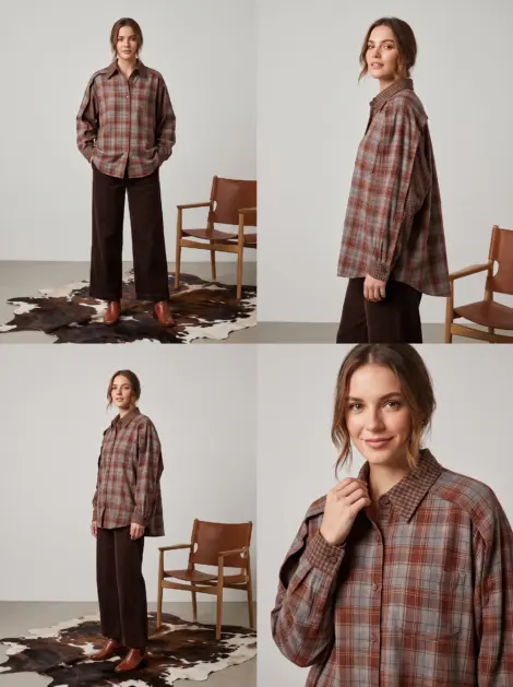 Chemise à Carreaux Oversize