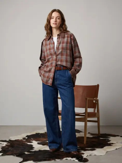 Chemise à Carreaux Oversize