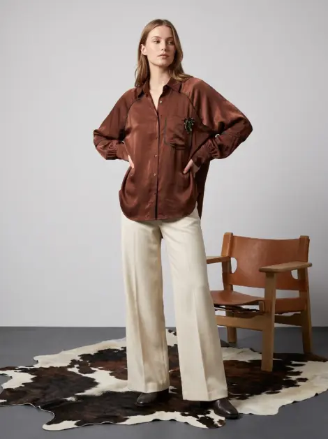 Chemise "Automne Satiné"