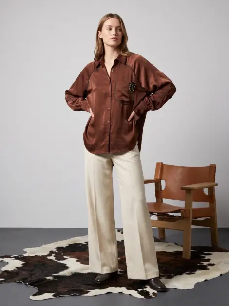 Chemise "Automne Satiné"