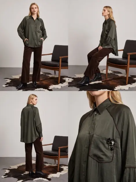 Chemise "Automne Satiné"