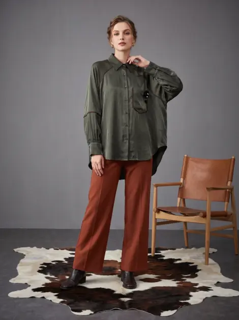 Chemise "Automne Satiné"