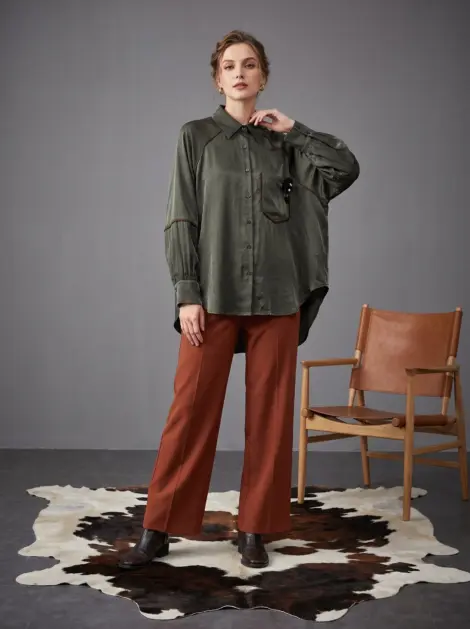 Chemise "Automne Satiné"