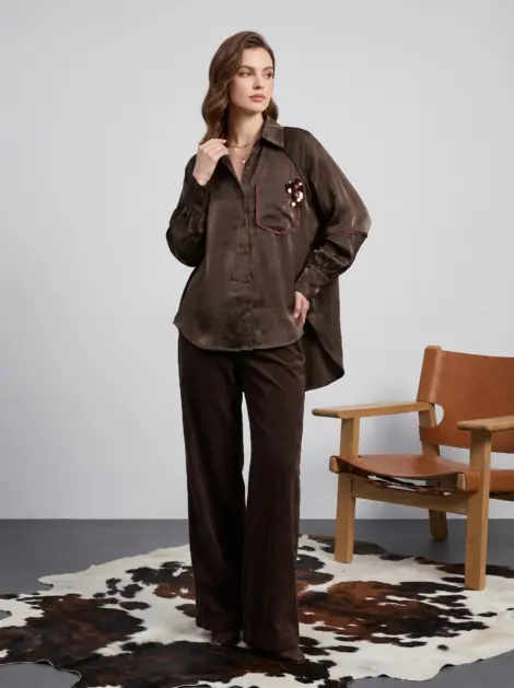 Chemise "Automne Satiné"