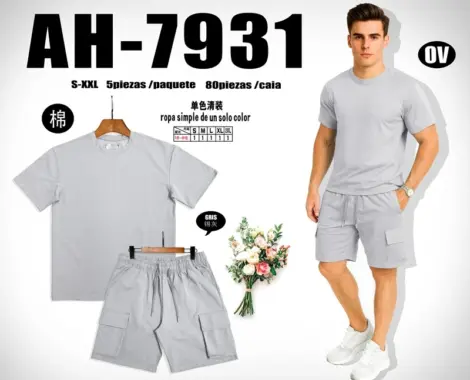 Ensemble uni homme tshirt oversize et short