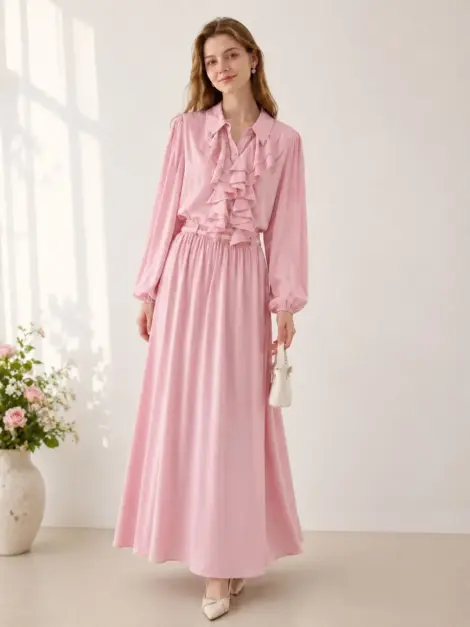 Ensemble jupe satinée élégant