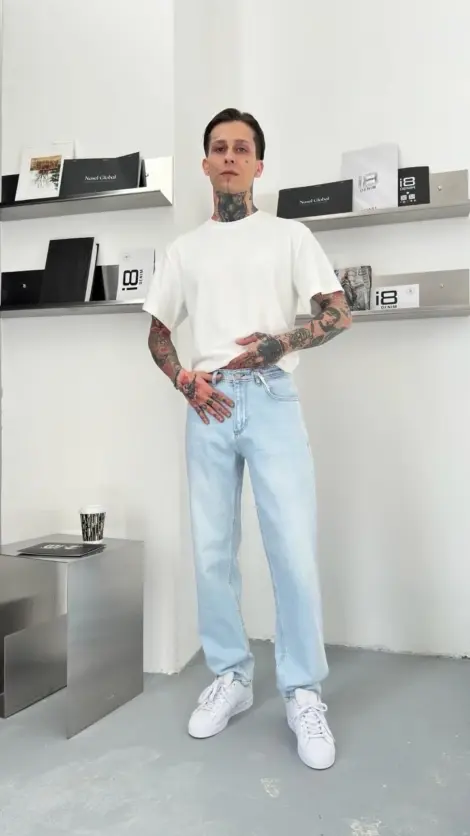 Jean bleu clair REGULAR I8 Homme
