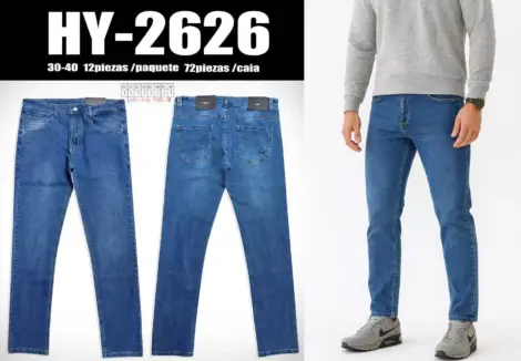 Jean homme uni bleu regular fit