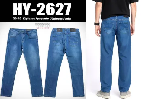 Jean homme uni bleu regular fit