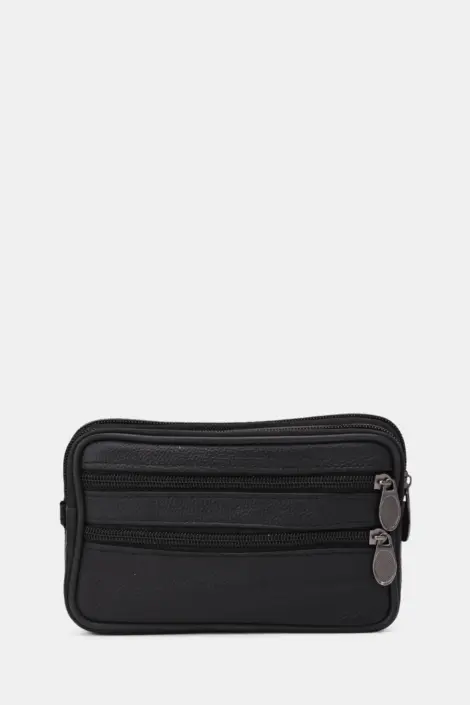 KJ602 Pochette main ceinture en croûte de cuir