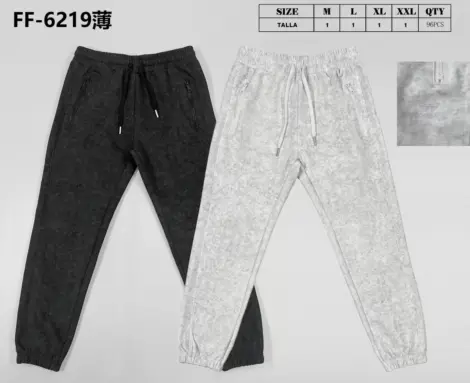 Pantalon uni homme jogging avec serrage à la taille et chevilles avec cordon