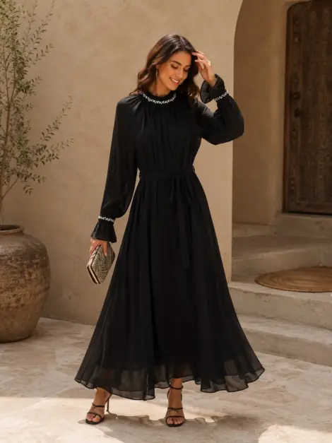 Robe longue cristal