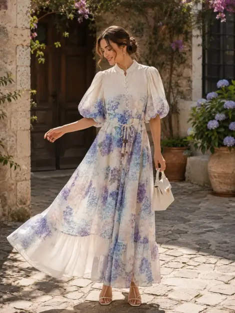 Robe Longue Fleurie