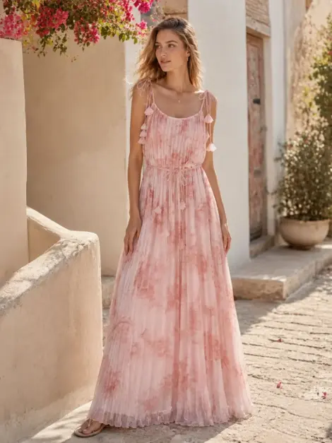 Robe Longue Plissée