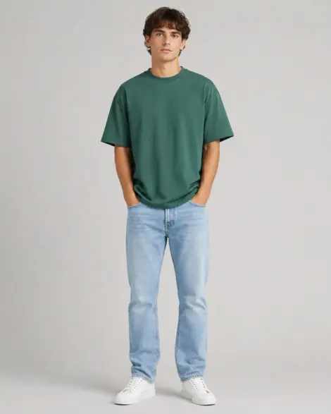 T-shirt Vert Pastel Minimal