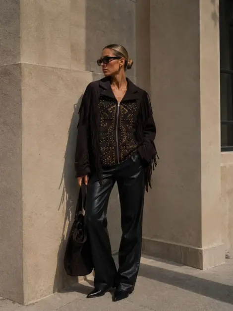 Veste à franges style western